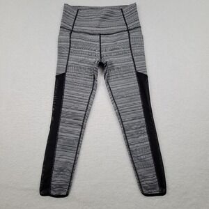 Athleta Jacquard Chaturanga High Rise Mesh Capri‎ Leggings Womens Small S 596514